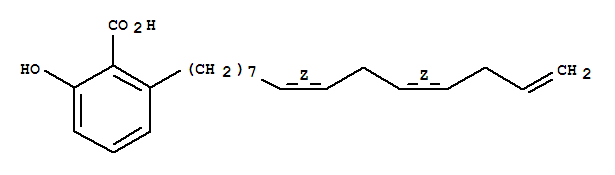 Structure of 2-[(3Z,6Z,8E)-13-hydroxy-1-methyltetradeca-3,6,8-trien-1-yl]benzoic acid