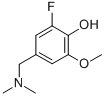 Structure of 4-(DIMETHYLAMINOMETHYL)-6-FLUORO-2-METHOXYPHENOL