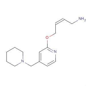 2-Buten-1-amine, 4-[[4-(1-piperidinylmethyl)-2-pyridinyl]oxy]-, (Z)-结构式
