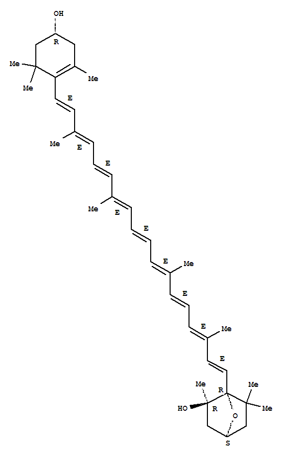 Structure of 7-Oxabicyclo[2.2.1]heptane,b,b-carotene deriv.