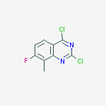 2,4-dichloro-7-fluoro-8-methylquinazoline结构式