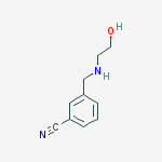 3-((2-hydroxyethylamino)methyl)benzonitrile结构式
