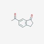 Structure of 6-acetyl-2,3-dihydroinden-1-one