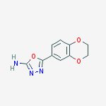 Structure of 5-(2,3-dihydro-1,4-benzodioxin-6-yl)-1,3,4-oxadiazol-2-amine
