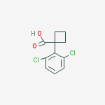 Structure of 1-(2,6-dichlorophenyl)-cyclobutanecarboxylic acid