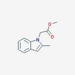 Methyl 2-(2-methylindol-1-yl)acetate结构式
