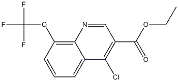 Structure of 4-Chloro-8-(trifluoromethoxy)quinoline-3-carboxylic acid ethyl ester