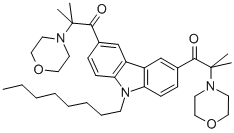 Structure of 3,6-BIS(2-METHYL-2-MORPHOLINOPROPIONYL)-9-OCTYLCARBAZOLE