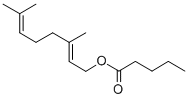Structure of geranylvalerate,geranylpentanoate