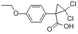 Structure of 2,2-Dichloro-1-(4-ethoxyphenyl)cyclopropane-1-carboxylic acid