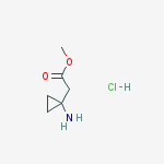 Structure of Cyclopropaneaceticacid, A-amino-, methyl ester, hydrochloride(1:1)