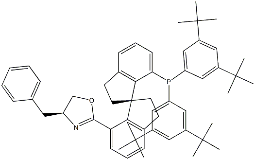 Structure of (S)-(-)-7[4(S)-(Benzyl)oxazol-2-yl]-7-di(3,5-di-t-butylphenyl)phosphino-2,23,3tetrahydro-1,1spirobiindane, min. 97%  (Sa,S)-DTB-Bn-SIPHOX