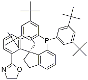 Structure of Oxazole,2-[(1S)-7'-[bis[3,5-bis(1,1-dimethylethyl)phenyl]phosphino]-2,2',3,3'-tetrahydro-1,1'-spirobi[1H-inden]-7-yl]-4,5-dihydro-
