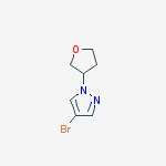 Structure of 4-bromo-1-(oxolan-3-yl)pyrazole