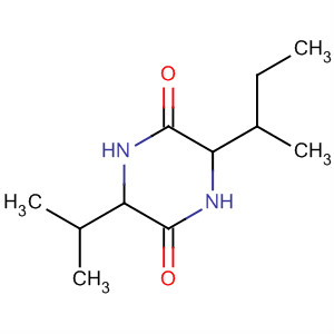 Structure of 2,5-Piperazinedione, 3-(1-methylethyl)-6-(1-methylpropyl)-