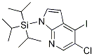 5-Chloro-4-iodo-1-(triisopropylsilyl)-1H-pyrrolo[2,3-b]pyridine结构式