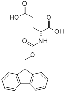 Structure of N-[(9H-FLUOREN-9-YLMETHOXY)CARBONYL]-D-GLUTAMIC ACID