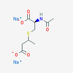 3-[[(2R)-2-(乙酰氨基)-2-羧基乙基]硫基]丁酸二钠盐结构式