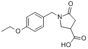Chemical structure of 1-(4-ETHOXYBENZYL)-5-OXO-3-PYRROLIDINECARBOXYLIC ACID