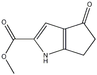 甲基 4-氧代-1,4,5,6-四氢环戊烷并[B]吡咯-2-甲酸酯结构式
