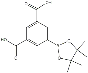 5-(4,4,5,5-Tetramethyl-1,3,2-dioxaborolan-2-yl)isophthalic acid结构式