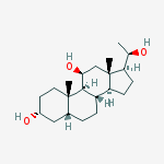 5-B-pregnane-3-A-11-B-20-B-triol 的化学结构式