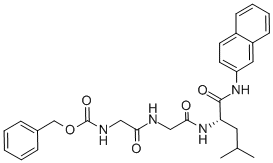 N-CARBOBENZOXY-GLYCYLGLYCYL-L-LEUCINE BETA-NAPHTHYLAMIDE结构式