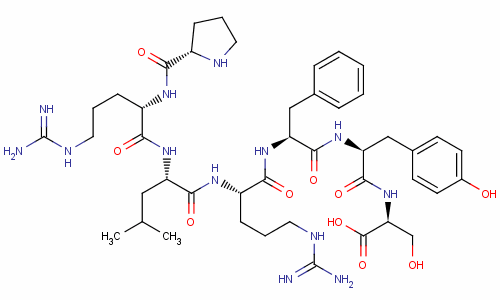 Structure of bag cell peptide (Aplysia) (2-8)