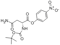 N-叔丁氧羰基-D-天冬氨酸对硝基苯酯结构式