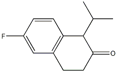 Structure of 2(1H)-Naphthalenone, 6-fluoro-3,4-dihydro-1-(1-methylethyl)-
