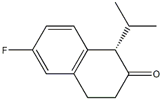 (S)-6-氟-1-异丙基-3,4-二氢-1H-萘-2-酮结构式