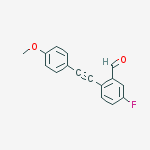 5-fluoro-2-((4-methoxyphenyl)ethynyl)benzaldehyde结构式