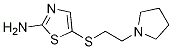 Structure of 5-(2-(pyrrolidin-1-yl)ethylthio)thiazol-2-amine
