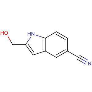 Structure of 1H-Indole-5-carbonitrile, 2-(hydroxymethyl)-