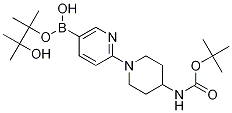 Structure of 2-[4-(Boc-aMino)-1-piperidinyl]pyridine-5-boronic acid pinacol ester, 96%