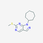 1-cycloheptyl-6-methylsulfanylpyrazolo[3,4-d]pyrimidine结构式