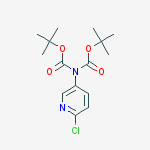 Structure of 2-(6-Chloro-3-pyridinyl)imidodicarbonic acid 1,3-bis(1,1-dimethylethyl) ester