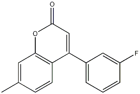 Structure of 4-(3-fluorophenyl)-7-methyl-2H-chromen-2-one