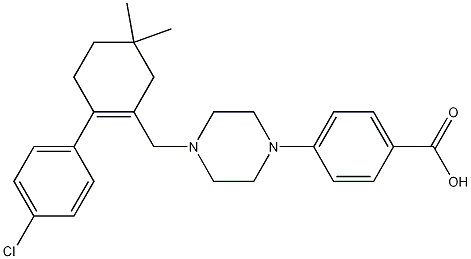 Structure of 4-[4-[[2-(4-Chlorophenyl)-5,5-dimethyl-1-cyclohexen-1-yl]methyl]-1-piperazinyl]benzoic Acid