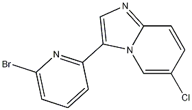 Structure of 3-(6-bromopyridin-2-yl)-6-chloroimidazo[1,2-a]pyridine