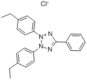 2,3-双-(4-乙苯基)-5-苯基氯化四氮唑结构式