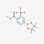 Methyl 4-(4,4,5,5-tetramethyl-1,3,2-dioxaborolan-2-yl)-2-(trifluoromethyl)benzoate结构式