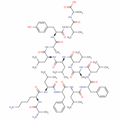 Structure of pretrypsinogen signal sequence peptide
