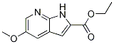 Structure of 1H-Pyrrolo[2,3-b]pyridine-2-carboxylic acid, 5-methoxy-, ethyl ester