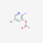 Structure of 5-Bromo-2-iodopyridin-3-yl acetate