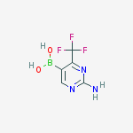 [2-amino-4-(trifluoromethyl)pyrimidin-5-yl]boronic acid结构式