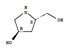 Structure of 2-Pyrrolidinemethanol,4-hydroxy-, (2S-trans)-
