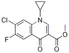 Methyl 7-chloro-1-cyclopropyl-6-fluoro-4-oxo-1,4-dihydro-3-quinol Inecarboxylate结构式