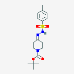 Structure of 1-Piperidinecarboxylic acid, 4-[2-[(4-methylphenyl)sulfonyl]hydrazinylidene]-, 1,1-dimethylethyl ester