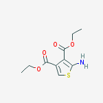 Structure of 3,4-Thiophenedicarboxylic acid, 2-amino-, diethyl ester
